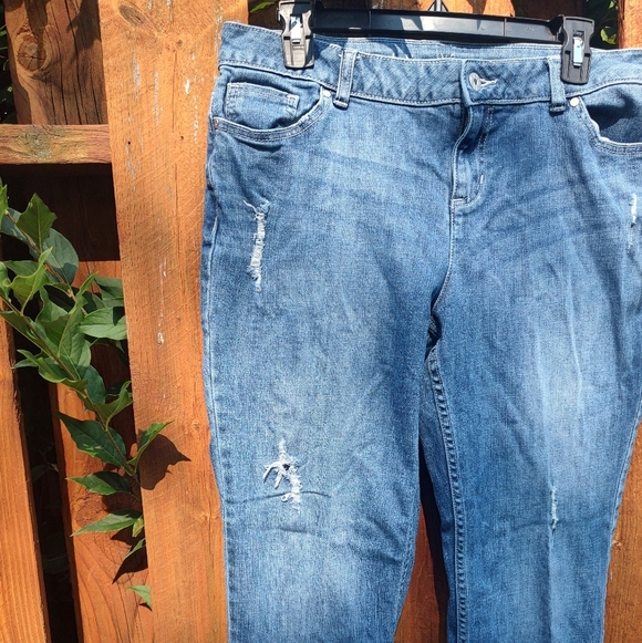 Simply Vera Wang Straight Size 14 Distressed Jeans! - Picture 5 of 14